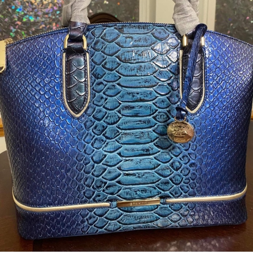 Brahmin Medium Duxbury Satchel – Sapphire Ateague – Retails $325+!